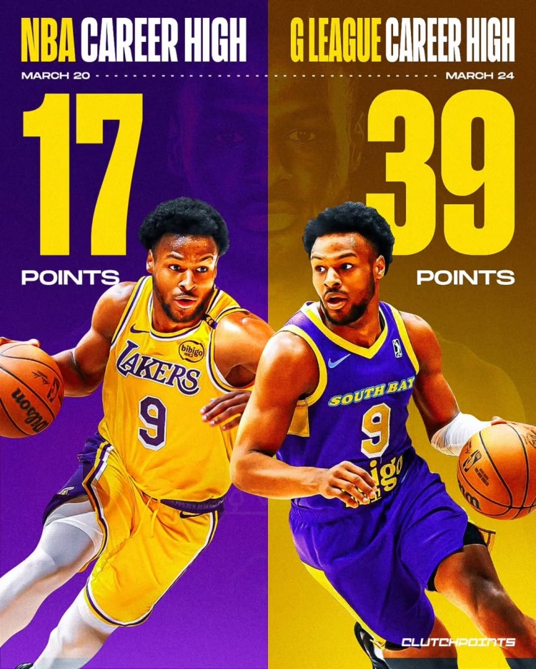 在進(jìn)步！布朗尼一周內(nèi)先后創(chuàng)下個(gè)人NBA和G聯(lián)盟單場(chǎng)得分新紀(jì)錄